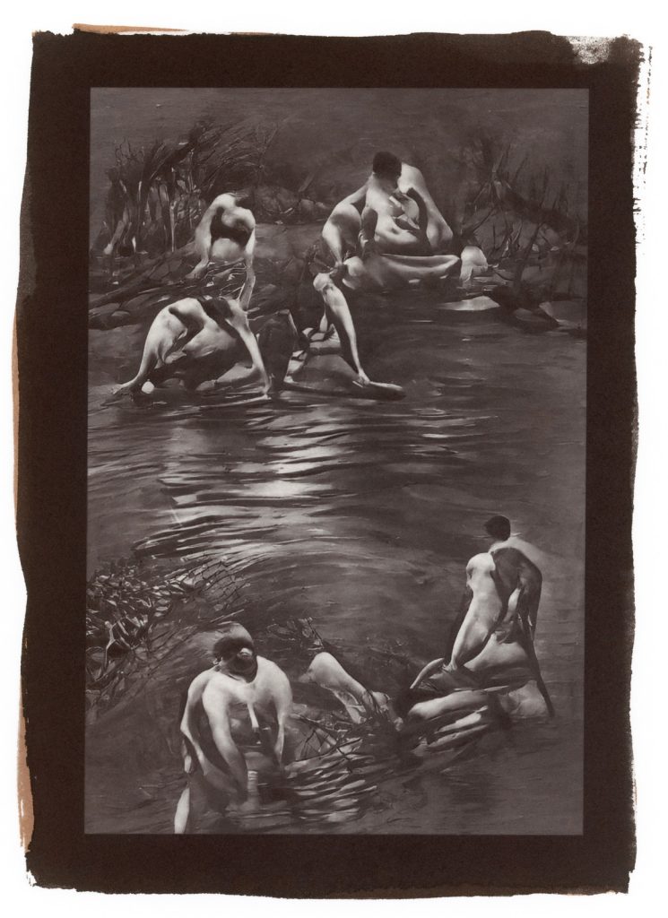 Michael Borowski, The Wooden Beaver Archive Document 0749 (River Swimming), 2022, salt print, 10 x 8 inches (25.4 x 20.32 cm), © Michael Borowski. Courtesy of the artist