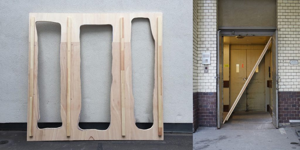 He Xiangyu, Untitled, 2019, Wood, Inkjet Print, © He Xiangyu